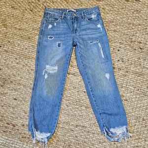 ZARA Distressed Blue Jeans - Sz 0